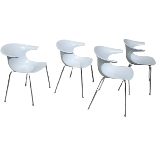 Set Van 4 Vintage Eetkamerstoelen Infiniti Chairs Spaceage Jaren 70 Stijl