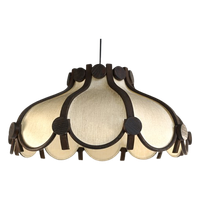 Vintage Hanglamp, Houten Frame