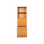 1970’s Vintage Swedish Two Piece Oak Bar Cabinet / Boekenkast thumbnail 1
