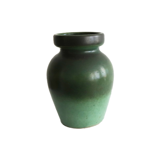 Vintage Keramiek Vaas/pot Degradee Groen, Na 2000 1