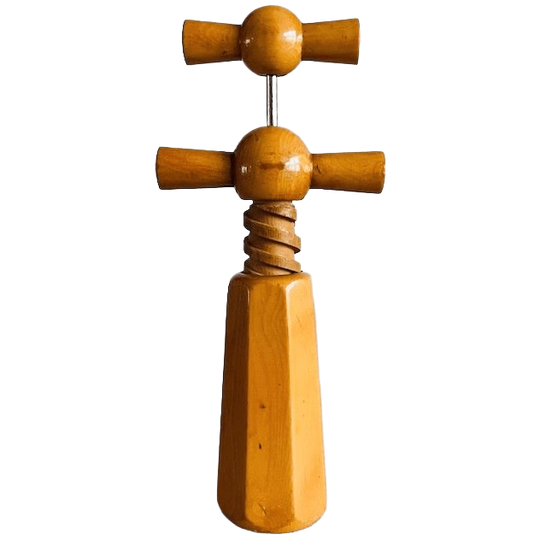 Vintage Mid-century Deens Design Massief Houten Propeller Double Twist Kurkentrekker Flesopener 1 1