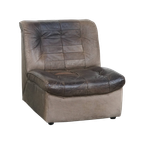 Grijze Lederen Vintage Design Fauteuil Uit De Jaren ’70 thumbnail 1