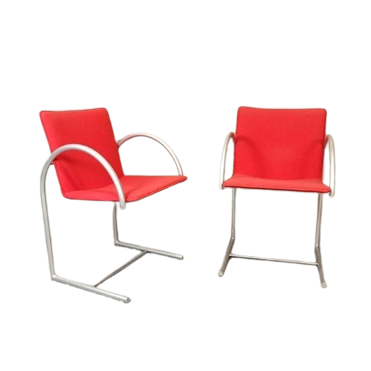 2 Vintage Cirkel Eetkamerstoelen, Metaform, Postmodern 1