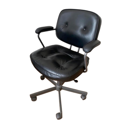 Bureaustoel IKEA Alefjäll - Leder Zwart Nwp E 299,- 1