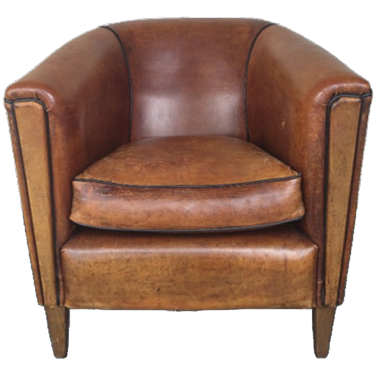 Clubfauteuil Van Schapenleer 1