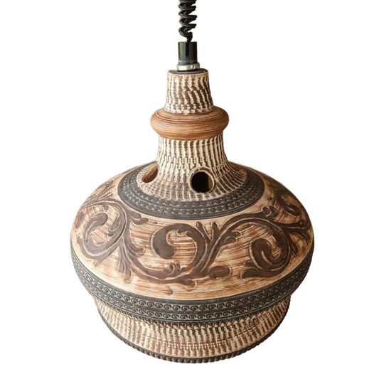 70's Vintage Hanglamp Keramieke Hanglamp Retro Stijl 1