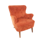 Vintage Artifort Theo Ruth Fauteuil Stoel Corduroy Rib Steen thumbnail 1