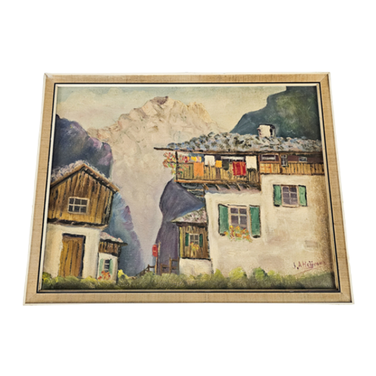 Landschapsgezicht - Dorpsgezicht - J.a. Heijman - Gesigneerd R.o. - 3e Kwart 20 Eeuw 1
