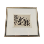 Paul De Cocker - Lithografie- Kerk Van Wulveringem thumbnail 1