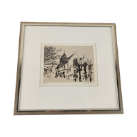 Paul De Cocker - Lithografie- Kerk Van Wulveringem