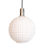 Vintage Getextureerde Witte Opaline Hanglamp, 1960-70 thumbnail 1