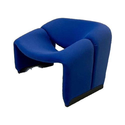 Pierre Paulin’S Blue F598 Groovy M-Chair For Artifort 1970