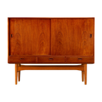 Deens High Teak Sideboard In Teak With Oak Base, 1960S thumbnail 1