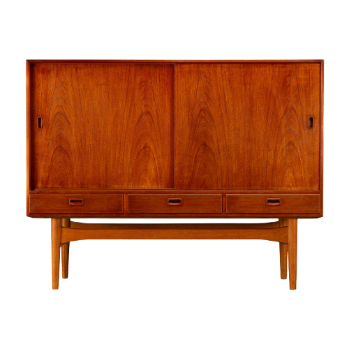 Deens High Teak Sideboard In Teak With Oak Base, 1960S