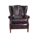 Onwijs Stoere Zwarte Schaapsleren Bendic Wingback Fauteuil thumbnail 1