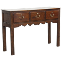 Klassieke En Charmante Antieke Engelse Eikenhouten Side Table/ Gangmeubel Uit 19e Eeuw