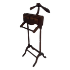 Dressboy / Valet Stand - Made In England - Two Drawers And Elegantly Shaped Wooden Frame thumbnail 1