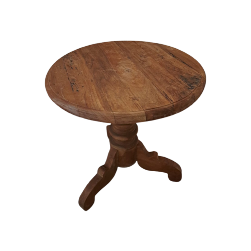 Zware Ronde Teakhouten Tafel