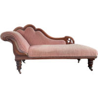 Antiek Mahonie Biedermeier Chaise Longue, 180 Cm Lang, Reliving