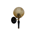 Vintage Wandlamp Met Amberglas thumbnail 1