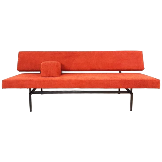 Vintage Gijs van der Sluis Voor Gispen Slaapbank Nieuwe Stof 1