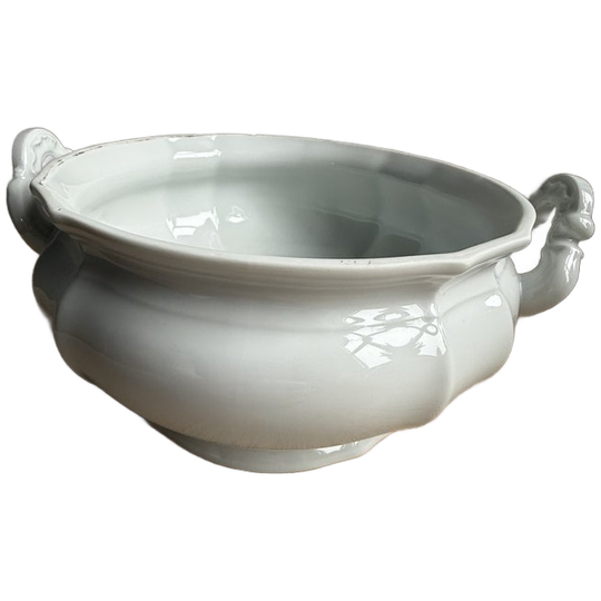 Antiek, Brocante Aardewerken Schaal Met Oren 1