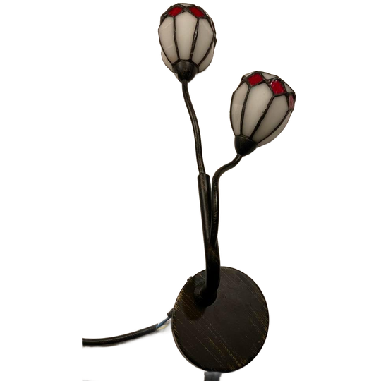 Twee-arms Tiffany Wandlamp 1