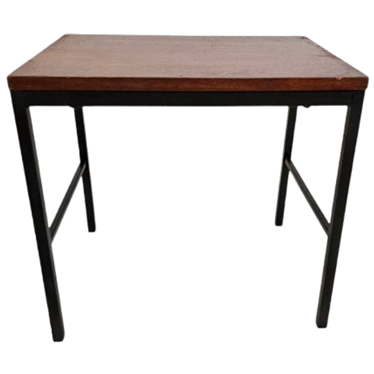 Bijzettafel - Stijl Van Pastoe - Bijzettafel - Fineer - Metaal - Holland - 1960s 1