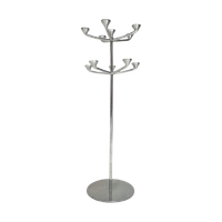 Zilverkleurige Kandelaar 100 Cm , 1980’S