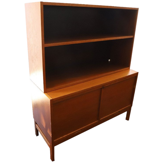 Vintage Archief/boeken Kast Teakhout Fineer, Jaren '60 1