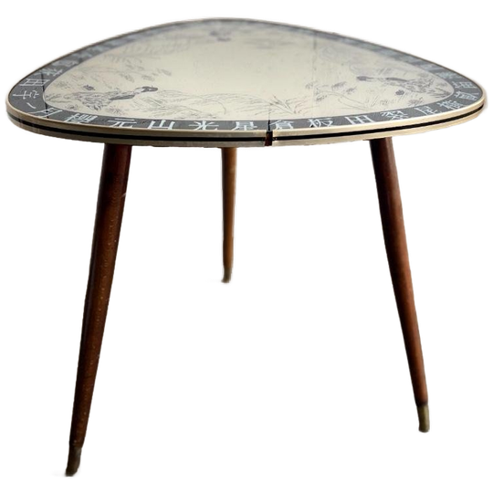 Vintage Tripod Bijzettafel / Side Table Chinese Stijl 1