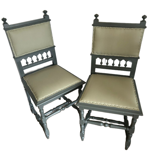 Kaststeel Stoeltjes / Set / Double Green 1