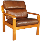 Vintage Leren Fauteuil – L. Olsen & Søn – Møbelfabrik K/s – Jaren 60 thumbnail 1