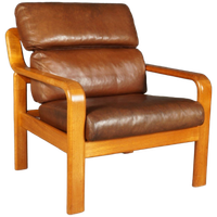 Vintage Leren Fauteuil – L. Olsen & Søn – Møbelfabrik K/s – Jaren 60