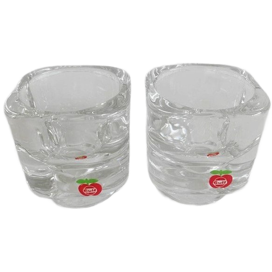 Set Vintage Gulf Waxinelichthouders Appel 1970 1
