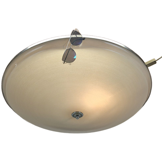Grote Vintage Bauhaus Stijl Hanglamp Kunststof (diameter: 84cm) Large Round Hanging Light 1