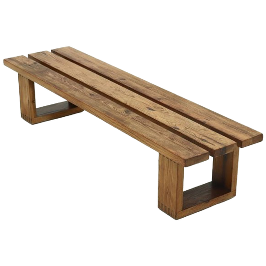 Pine Slatted Bench By Ate Van Apeldoorn For Houtwerk Hattem 1970s 1