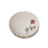 Vintage Borden (20 Cm) Bareuther Waldsassen Roze Roos (9X)