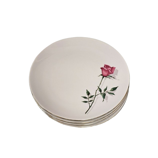 Vintage Borden (20 Cm) Bareuther Waldsassen Roze Roos (9x) 1