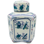 Chinees Pastel Porselein Gemberpot Theebus 60's thumbnail 1