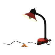 Originele Rode Bureaulamp Van Nf Elektriciteit - Model 1215 - Frankrijk 1980
