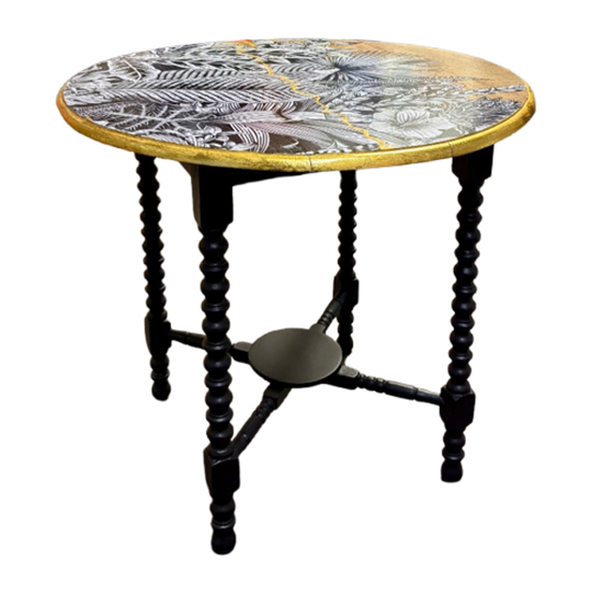 Restyled Bijzettafel Met Jungle Print 1