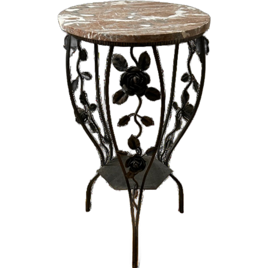 Gesmede Tafel Met Marmer Van Boeckel Style 1
