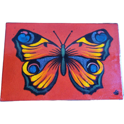 Wandtegel Keramiek - Vlinder - Gesigneerd