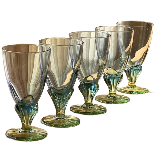 Set Of 5 Vintage Bormioli Rocco Bahia Glasses 1