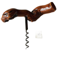 Vintage Franse Kurkentrekker 11 Wortelhout Wijnrank 1950’s