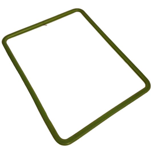 Jaren 50 / 60 Wandspiegel Mosgroen Kunststof Spiegeltje 1