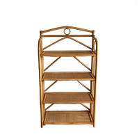 Rotan Bamboe Boekenkast Inklapbaar Vintage