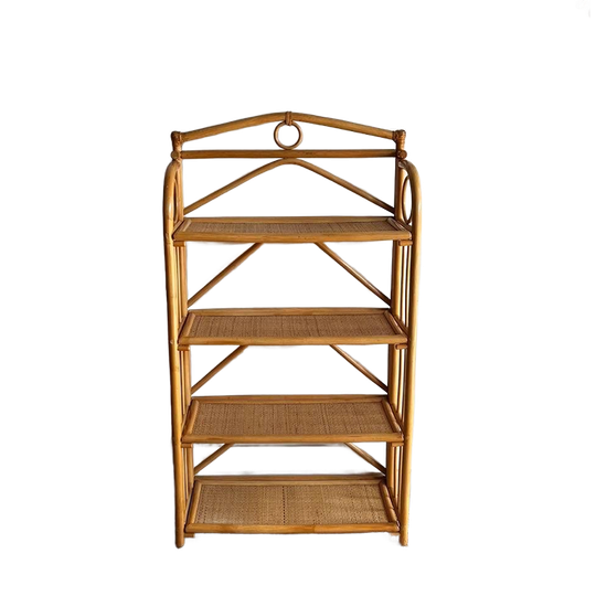 Rotan Bamboe Boekenkast Inklapbaar Vintage 1