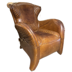 Saddle Chair / Zadel Fauteuil Vintage Cognac Leer Eyecatcher thumbnail 1